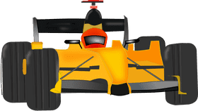 Dynamic Yellow Race Car Champion PNG