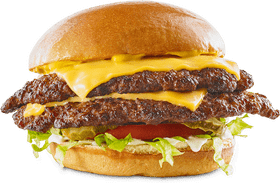 Double Cheesy Delight Burger PNG