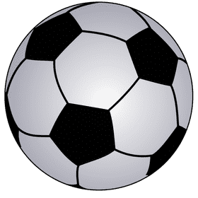 Majestic Black and White Soccer Ball PNG