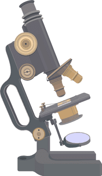 Classic Laboratory Microscope Design PNG