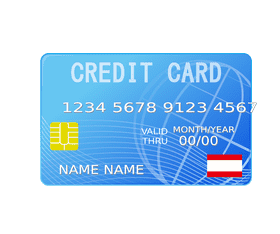 Blue Global Credit Card with Personal Details PNG