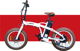Stylish Electric Bicycle with All-Terrain Capabilities PNG