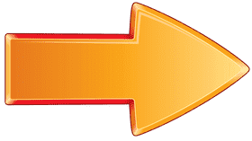 Bold Orange Arrow of Direction PNG