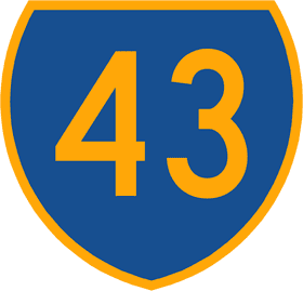 Route 43 Toll Road Connection Sign PNG