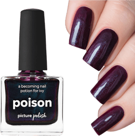 Poisonous Elegance Dark Nail Polish Glam PNG