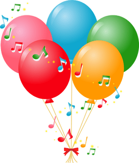 Musical Celebration Balloon Bouquet PNG