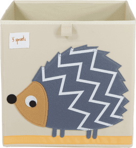 Adorable Hedgehog Cardboard Box Storage Solution PNG