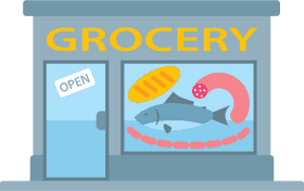 Fresh Finds Grocery Storefront PNG
