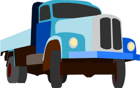 Vintage Blue Delivery Truck Design PNG