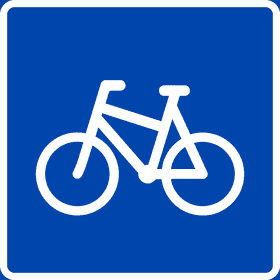 Classic Bicycle Design on Bold Blue Background PNG