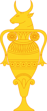 Mystical Bull-Headed Decorative Vase PNG