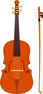 Elegant Violin and Bow Ensemble PNG