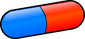 Colorful Dual-Action Pill for Enhanced Wellness PNG