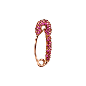 Elegant Pink Gemstone Jewelry Safety Pin PNG
