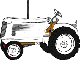 Classic Farm Tractor Powering the Fields PNG