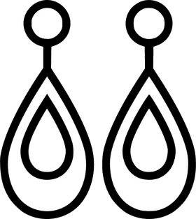 Elegant Silver Jewelry Drop Earrings PNG