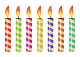 Colorful Celebration Candle Collection PNG