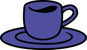 Elegant Purple Coffee Delight PNG