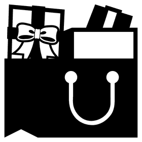 Chic Shopping Bag with Gifts Inside PNG