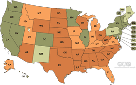 Detailed Island Map of the United States Regions PNG