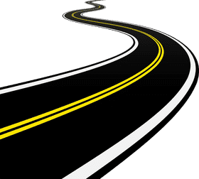 Winding Toll Road Adventure Ahead PNG