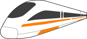 Sleek High-Speed Train Design Concept PNG