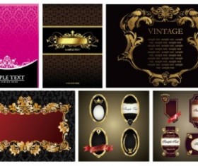 european background label pattern vector