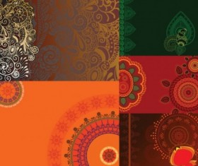 Fine pattern floral background vectors