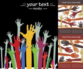 Vector hands background design