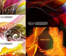 Abstract line wave background vector 01