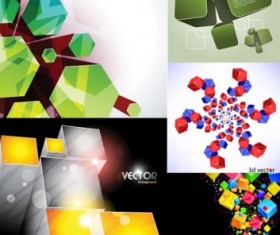 Cool cube background modern vector