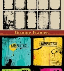 Grunge ink frame vector design