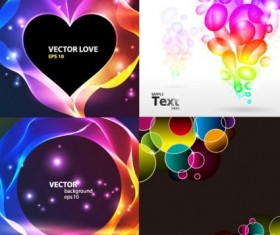 Round with heart shape fashion background vector