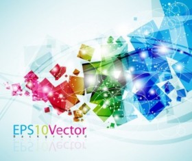 Colorful square background vector material