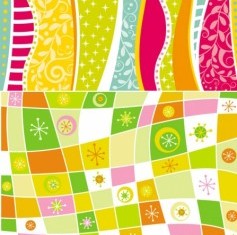 Cartoon style cute vector pattern