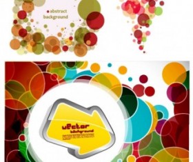 Brilliant circle art background vectors material