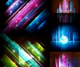 Dream glare modern background set vector
