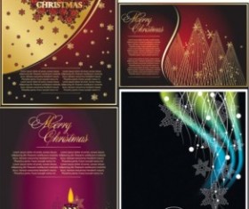 Creative classic christmas background with card vector