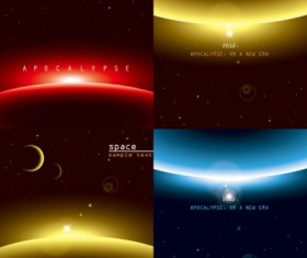 Three brilliant dynamic effects vector background set