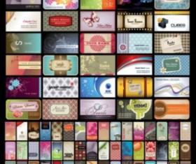 Different business card vector set