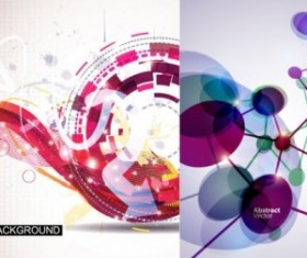 Modern tech background vector material