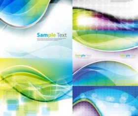 Abstract dynamic line background set vector