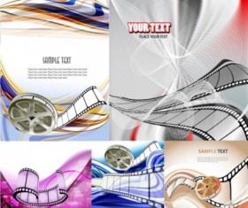 Movie theme abstract background vector