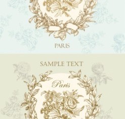Retro ornaments pattern background set vector