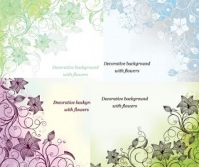 Decorative background with flowers vector