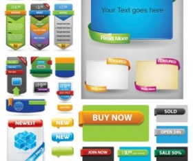 Price banner with website button colored vector