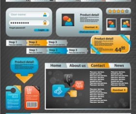 Common web design kit vector material 01