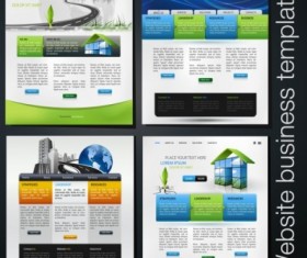 Foreign beautiful website template design vector