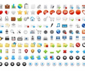 Free web icons set vector