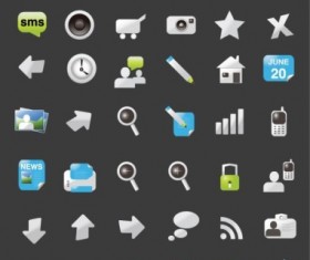 Website element icons web design vector material